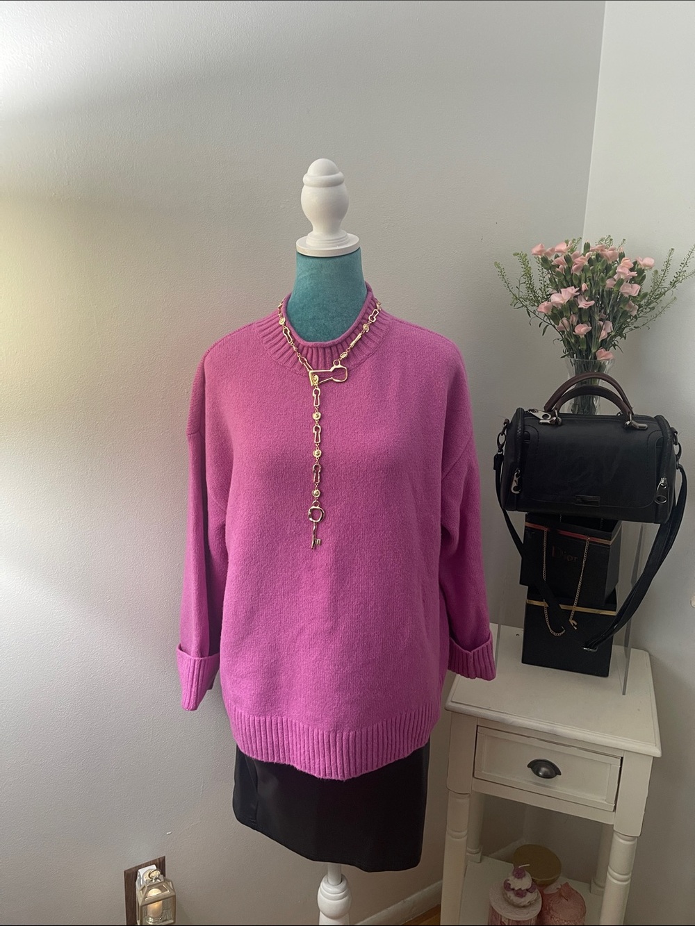 BP Women's Pink Crewneck Sweater